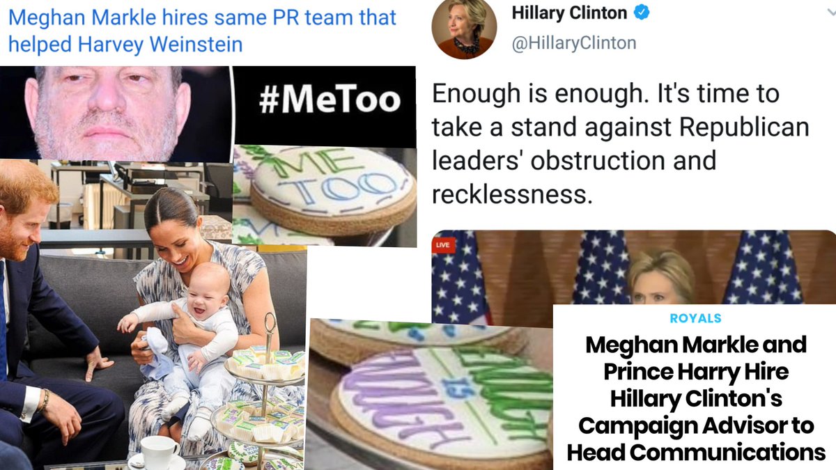 yachtgirlmm's tweet photo. Meghan Markle had cookies with a message placed at Tutu's visit by same pr firm as Ellen Degeneres, pretty disgusting tactics: "Enough is enough"! #MeghanMarkle https://t.co/bZ8IUy3alN https://t.co/U1hWTrSCTK
