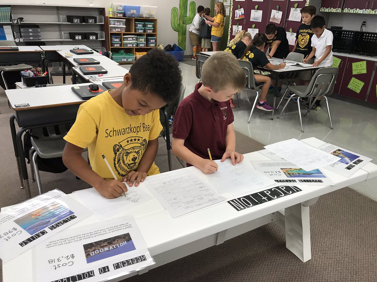 Ndavis961's tweet photo. Playing the game of LIFE to practice adding and subtracting multi-digit #s. They loved picking a career, earning a salary, and making their purchases! @SchwarzkopfElem @HCPSArea2 https://t.co/pgW7YvAxvy