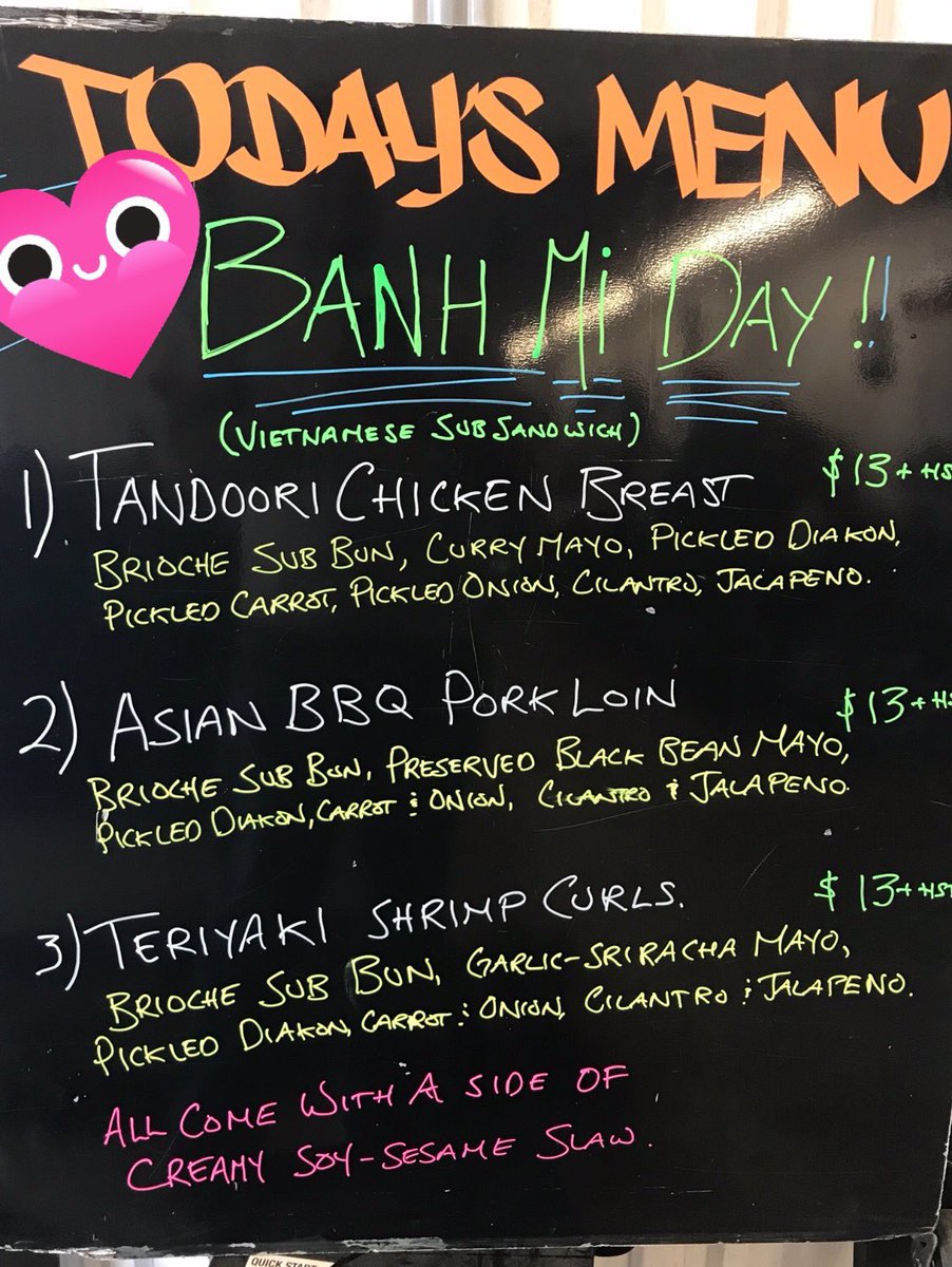 Vietnamese sub sandwich day coming downtown tomorrow. Get yours at Queen&amp;O’Connor 11:30