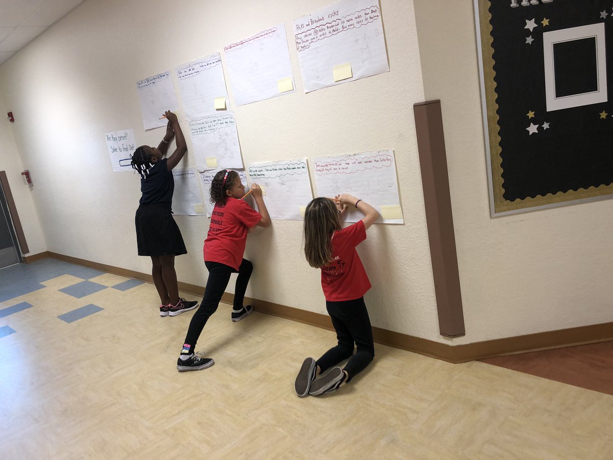 BeareSummer's tweet photo. I love seeing students challenging themselves! These were student made problems in the hallway that they decided to try!! Way to go 3rd grade. #matchmyvibe #vbe #3rdgraderocks #proudteacher https://t.co/1zbS2at7Cx