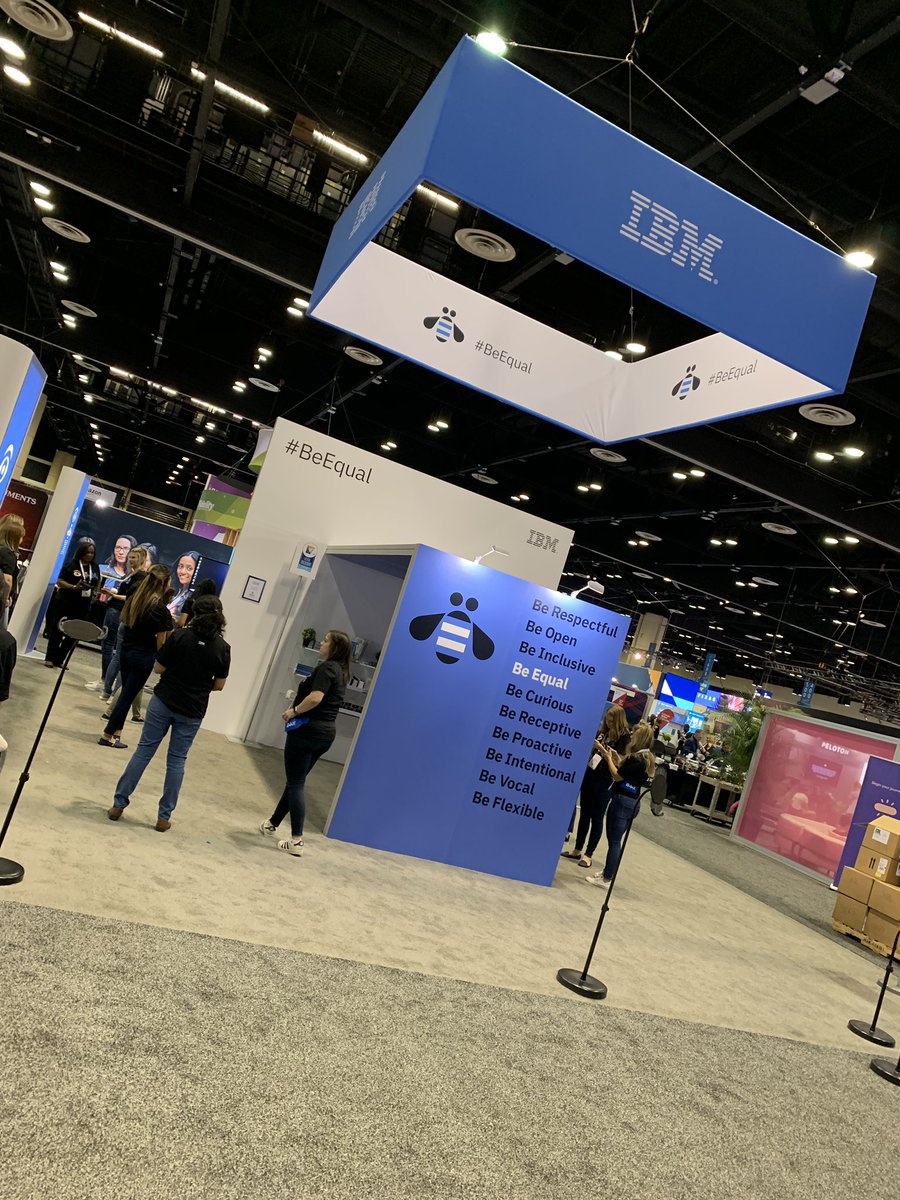 dmgenty's tweet photo. The IBM booth at Grace Hopper looks amazing. #InclusiveIBM #IBMatGHC #GHC19 #IBMazing #BeEqual https://t.co/6y5qfI3omN