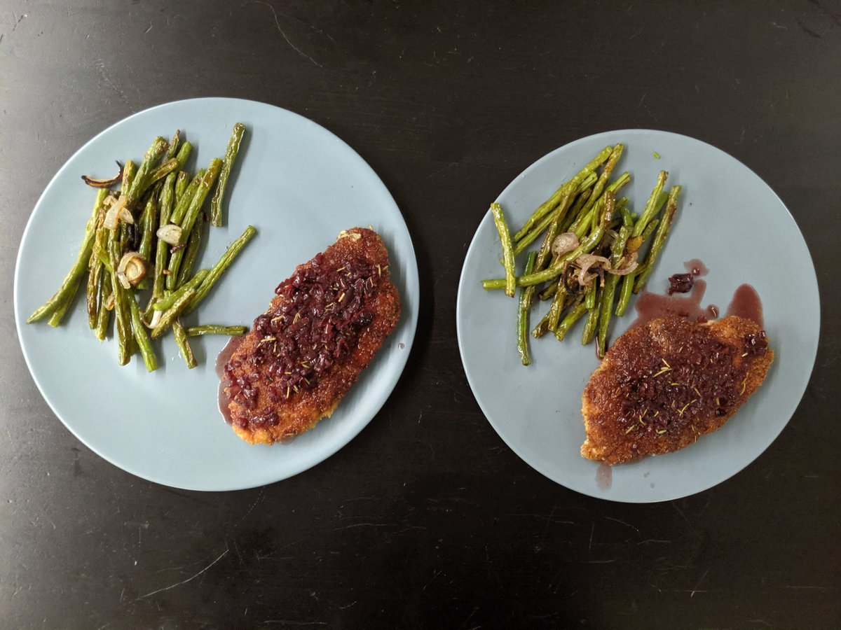 brwyatt's tweet photo. Brie-Stuffed Chicken with Cherry-Rosemary Sauce and Haricots Verts #PlatedPics #MealsWorthMaking https://t.co/YztlPqw0Ea