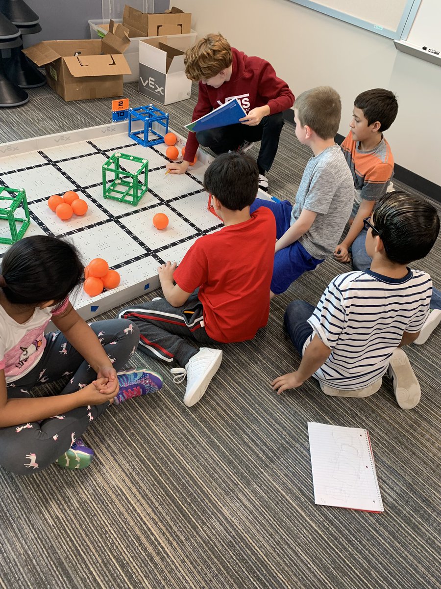 MsPinter2nd's tweet photo. A great group of students hard at work engineering a plan for an amazing robot this year! They make me proud! @LCE_Mustangs #teamwork https://t.co/UjwXxA8Gcl