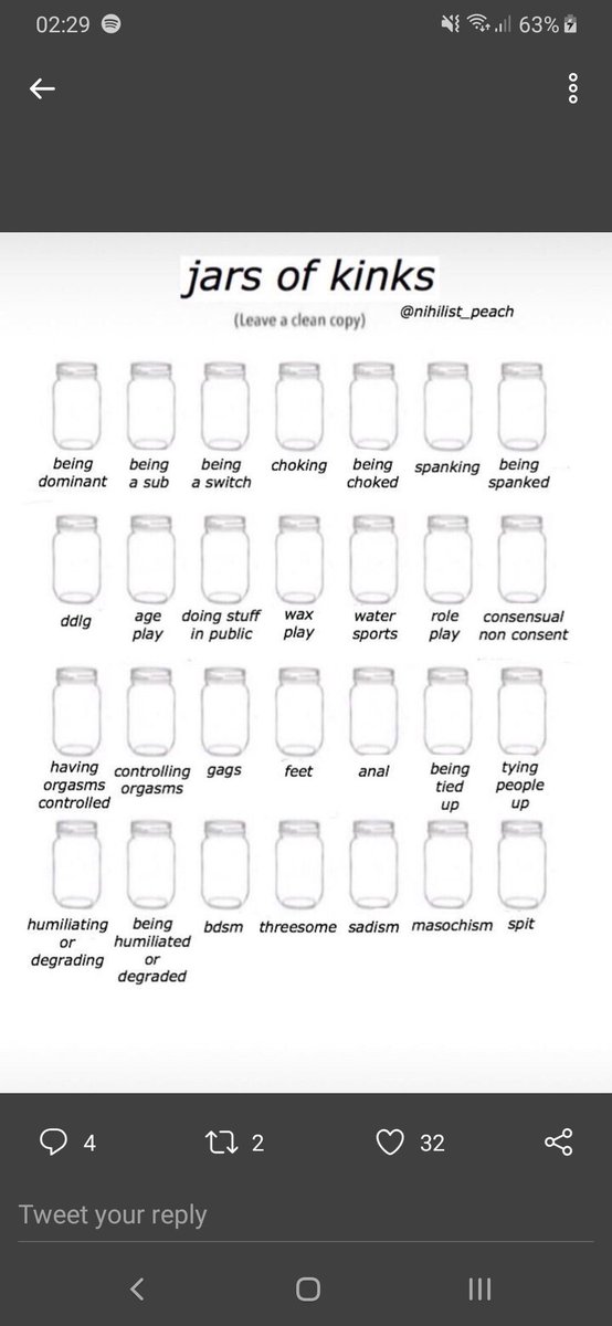 Sub_Slut21's tweet photo. The fuller the jar, the more I'm into it, empty means not into it. Blank one as well for you to use #gaykink #dom #sub #gay https://t.co/P0h0oL9fBJ