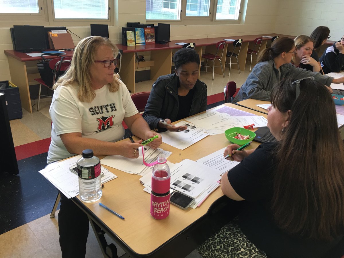 GJorgensenHCESC's tweet photo. Mt Healthy elementary teachers collaborating about math instruction ⁦@MtHealthySchool⁩ @mission64u @urbanesc https://t.co/QXr5ODGH6p