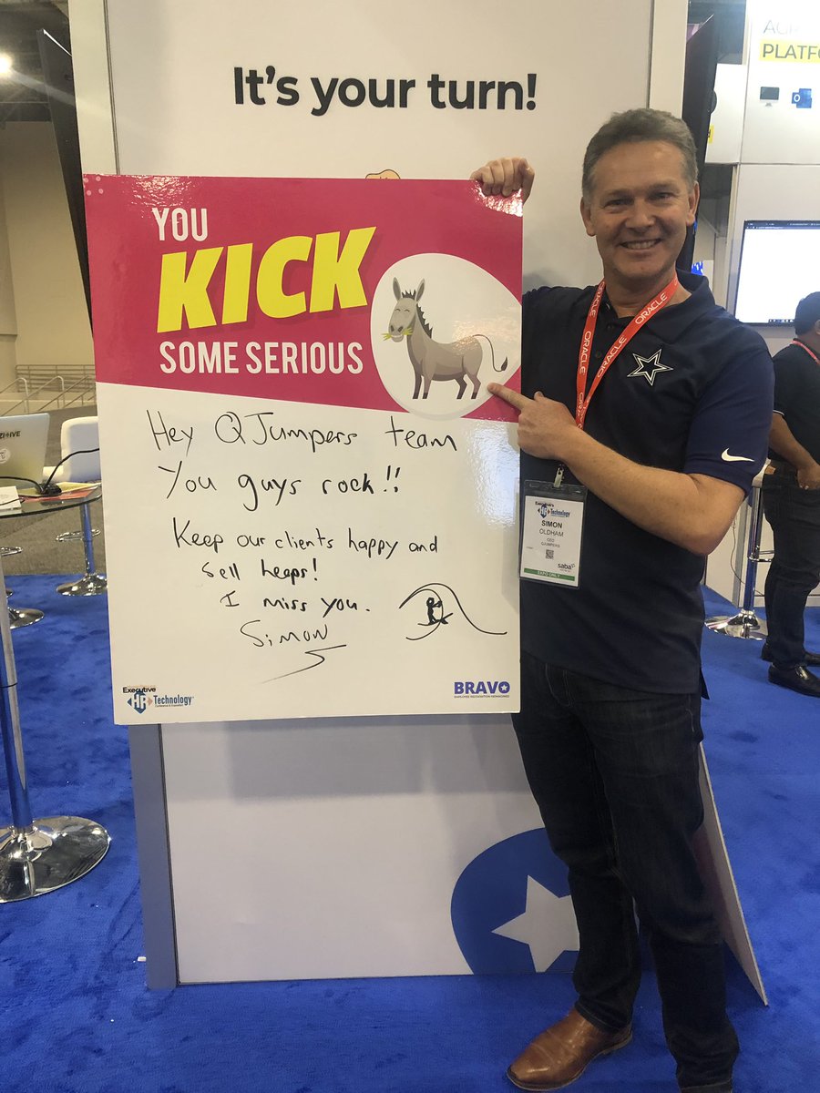 SimonOldhamNZ's tweet photo. At the #HRTechConf with #bravoHRtech .  I miss all of you @QJumpers back home! https://t.co/I5MUQQK6n9