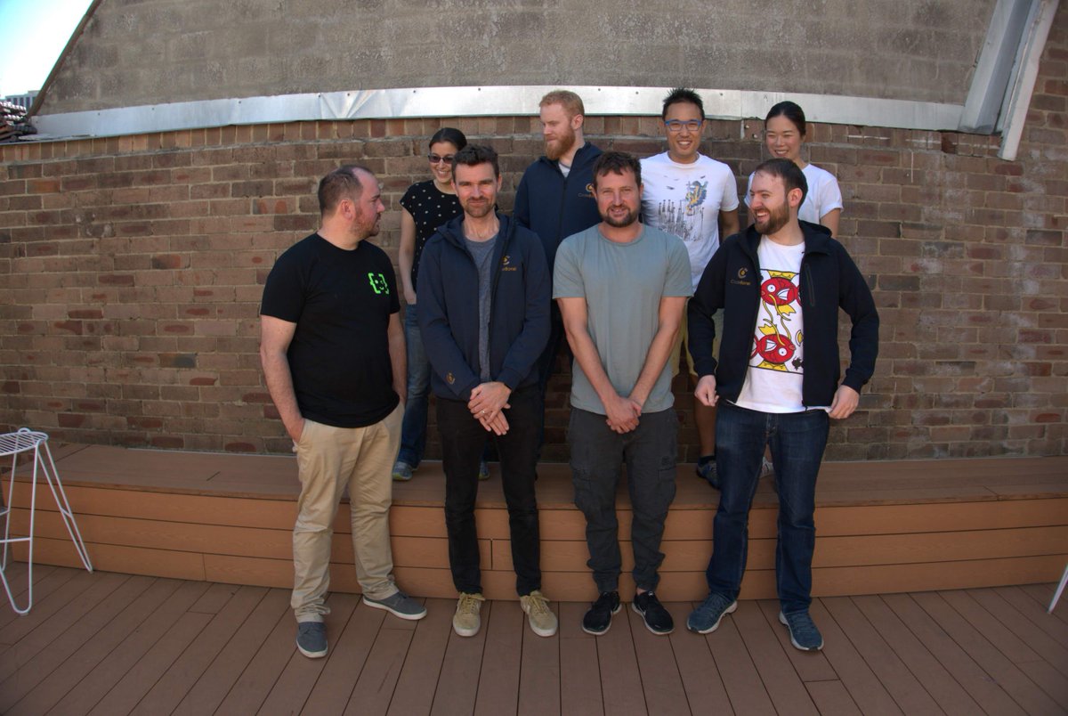 AutomationJira's tweet photo. It took months to get the team in one spot for an overdue new team photo. It then took 96 shots to get everyone looking with their eyes open 😂 https://t.co/adUT8MZOlK