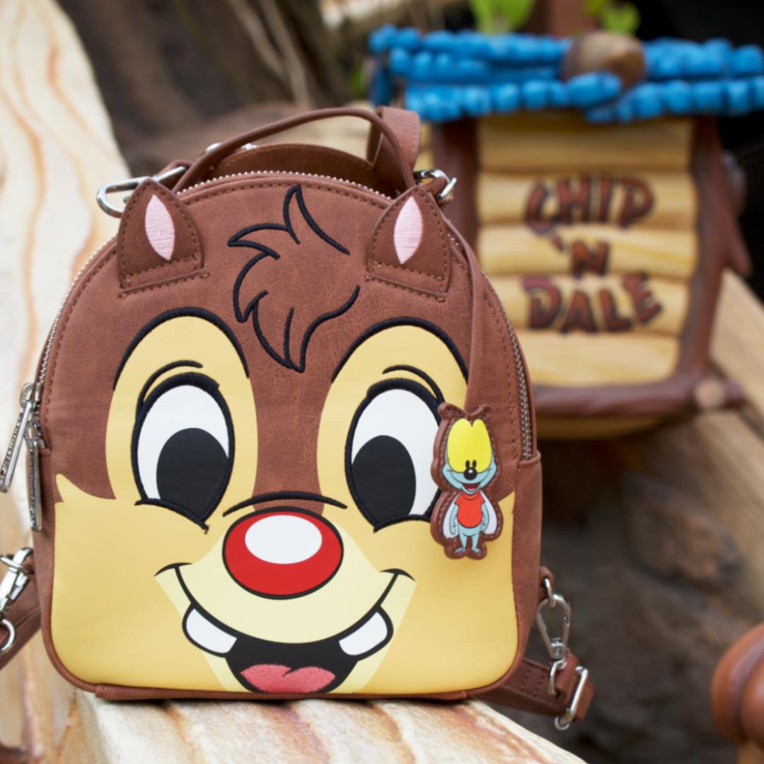 chip 'n dale rescue rangers reversible mini backpack by loungefly Chip n Dale are a packaged deal and you can't have one without the other,  so it's only fitting our NEW Rescue Rangers Mini Backpack is reversible! 😳  Now available @WaltDisneyWorld, @Disneyland,