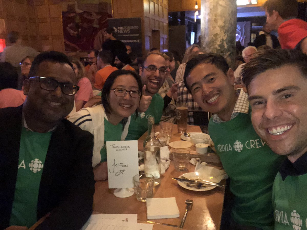 chrisgloverCBC's tweet image. We didn’t win, but man did Team Jet Fuel have a blast! Thanks @CBCToronto for the fantastic #trivia night! #cbc #cbcTO