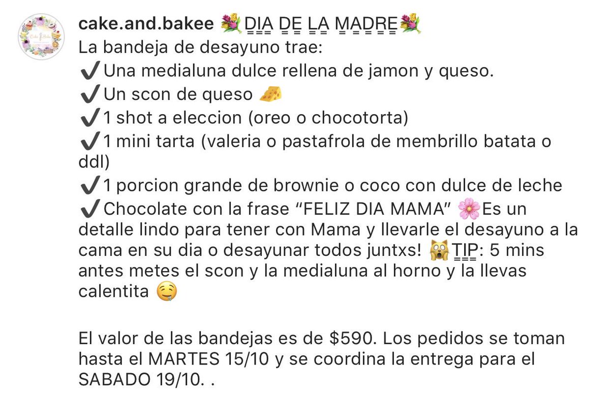 MaruDurante's tweet photo. A VER LA COMUNIDAD TWITTERA SI ES MAS COPADA QUE LA DE IG.
Estoy haciendo bandejas de desayuno para el dia de la madre a $590 son una BOMBA.
Mar del plata 🌸🎊
Se agradece difusión 🥰 https://t.co/0jJjOXXdl4