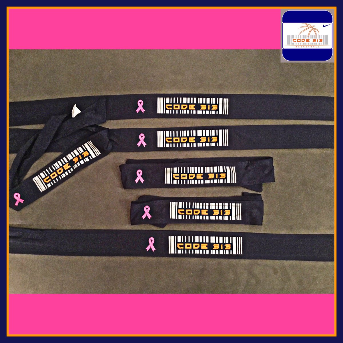 boyz_313's tweet photo. Tie up headbands in support of #breastcancerawareness It’s #October.... #pink season #the313way #code313 #code313basketball #313life @313lifebrand https://t.co/i6ifjo62X9