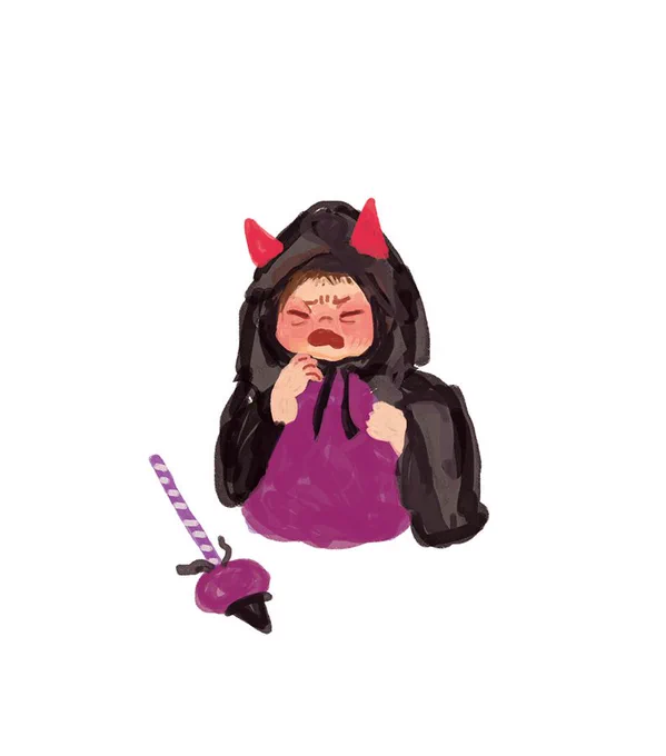 もうすぐハロウィンだし、娘用のデビルマントを買ったので着せてみたんだけどものすごい剣幕で泣かれて諦めました? 