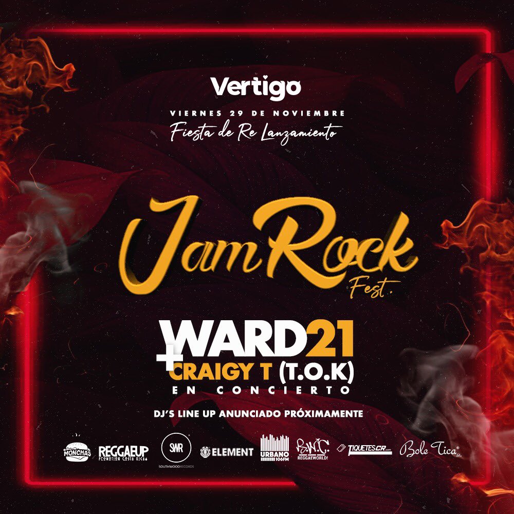 JamRockcr's tweet photo. Estamos de vuelta y tenemos nueva casa 🔥 VIERNES 29 DE NOVIEMBRE 🤯
Fiesta de relanzamiento junto a Ward21 y Craigy T (T.O.K) en concierto🔥4 Djs invitados🔥 
Adquiere tus entradas por medio de @Yappexperience y líderes autorizados 🎟  
Dale RT y participa por una entrada doble. https://t.co/CQai3hCW2m