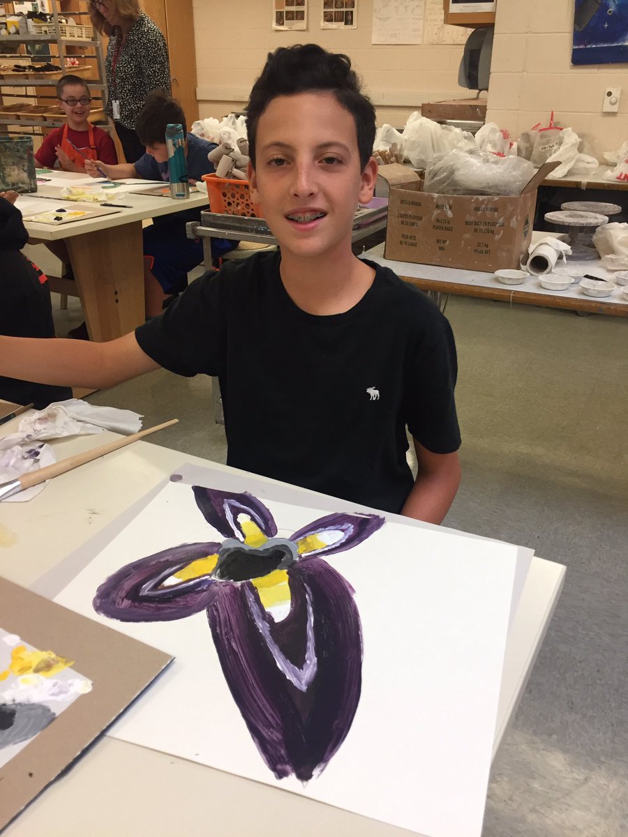 Art requires practice, persistence and patience - so proud of the 7th grade art classes today for embracing positive mindsets! #Creativitytakescourage