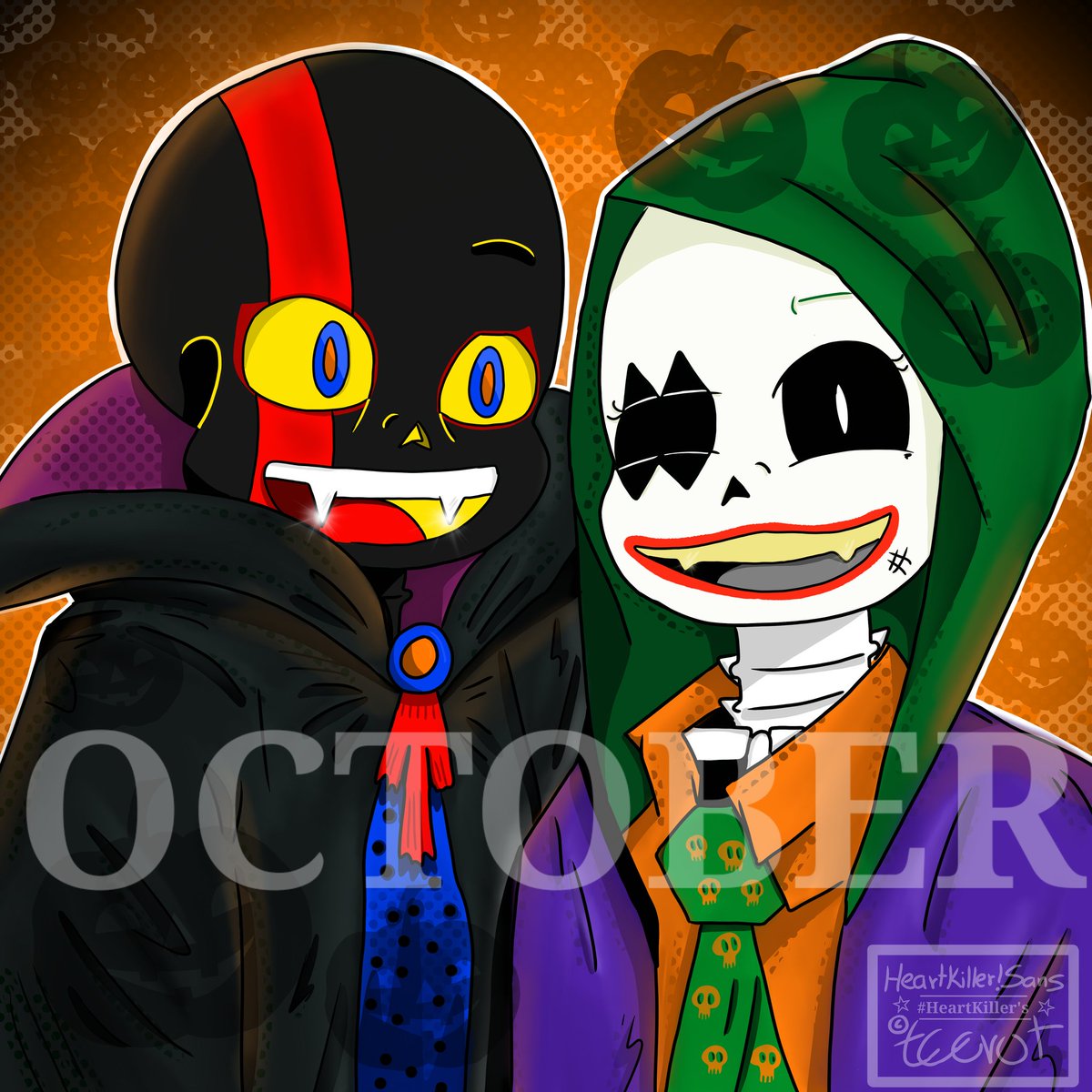 heartkiller_s's tweet photo. 🎃 October 🎃
#heartkiller #teerutcroaxi #kill_sans #hh_sans #heartkillers #vampire #joker https://t.co/t1VdHEbyZI
