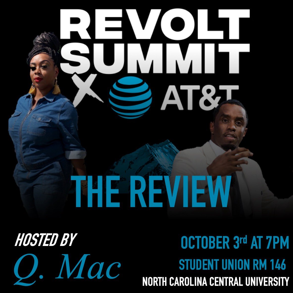 TheReal_QMac's tweet photo. Major shoutout to the REVOLT team who is still working with me and blessing me🤞🏾 I will be giving away tickets to the NEXT Revolt Summit in LA ✨ BUT you must be in the building on THURSDAY @7pm Student Union room 146 ‼️ https://t.co/t7wWjewuW2