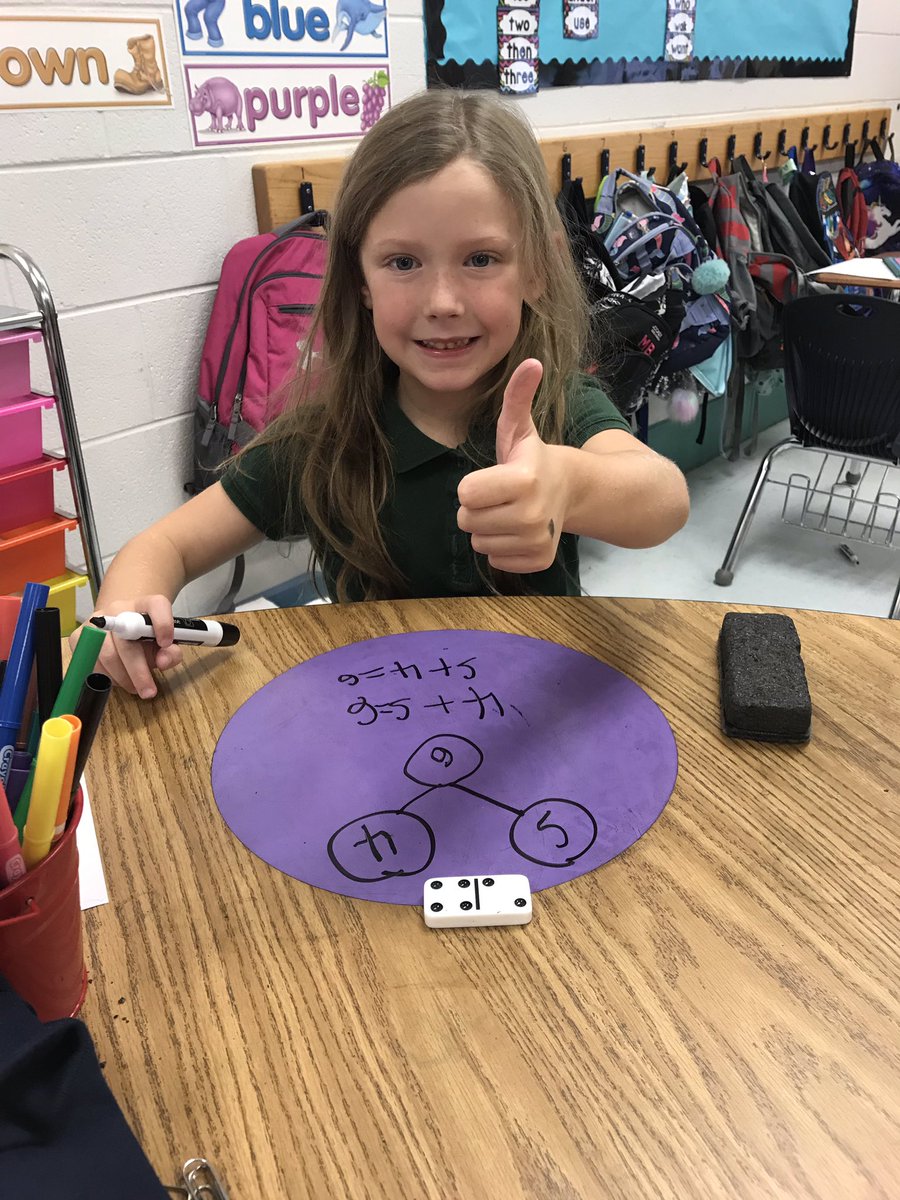 HayaskiKristen's tweet photo. Super easy way for students to create number bonds and write two addition sentences. They love math with manipulatives. #math #firstgrade #learningisfun @GlendaWarren15 @JETurnerSchool https://t.co/gMVn0vCkkX