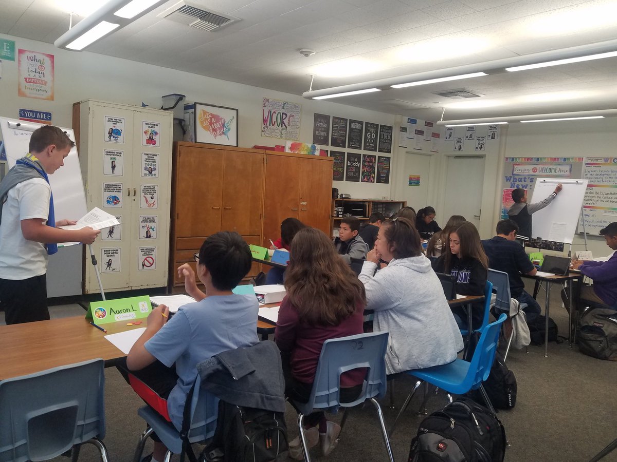 msrod62's tweet photo. Students did great in our first full tutorial day in Avid! Asking lots of questions and collaborating! #thisisAvid #nlmusd #nlmtalks #futureready @AVID4College @PrincipalLCMS @nlmusd @JessMedranoEdD https://t.co/LlH0XfobNU