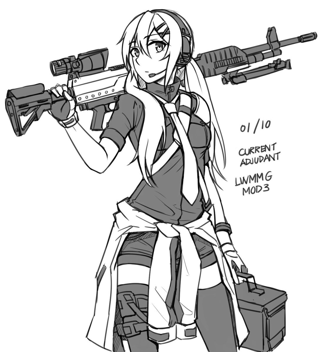 Inktober Day 1
Current Adjutant 
#少女前線 #ドールズフロントライン #GirlsFrontline #소녀전선 #少女前线 