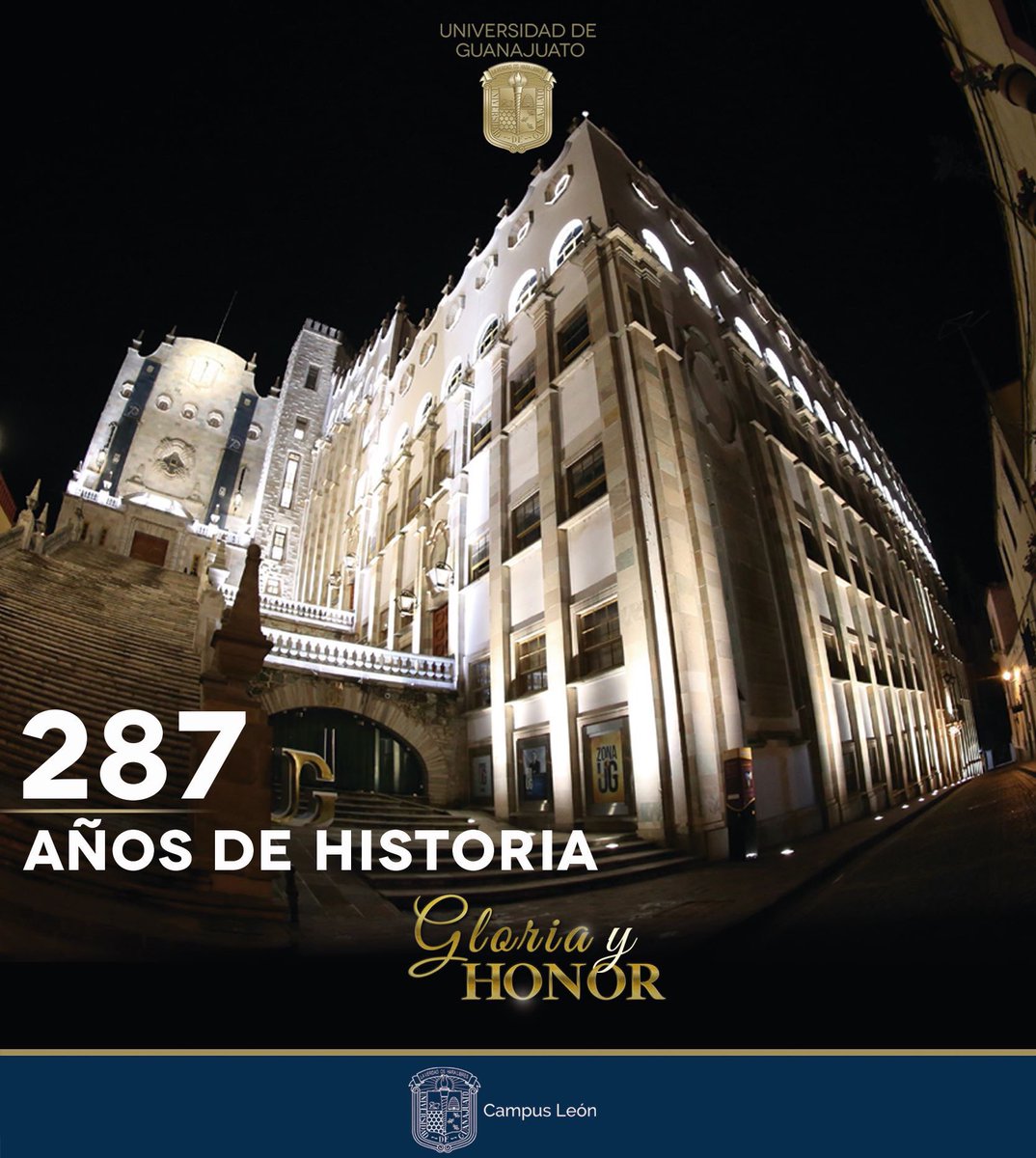 doctormosqueda's tweet photo. La @UdeGuanajuato cumple 287 años de historia!!!
#SoyUG
#TodosSomosUG https://t.co/KGPfkwQT1a