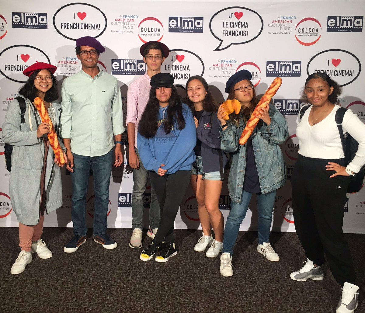 Uni students at the French Film Festival at the Director’s Guild of America in Hollywood.