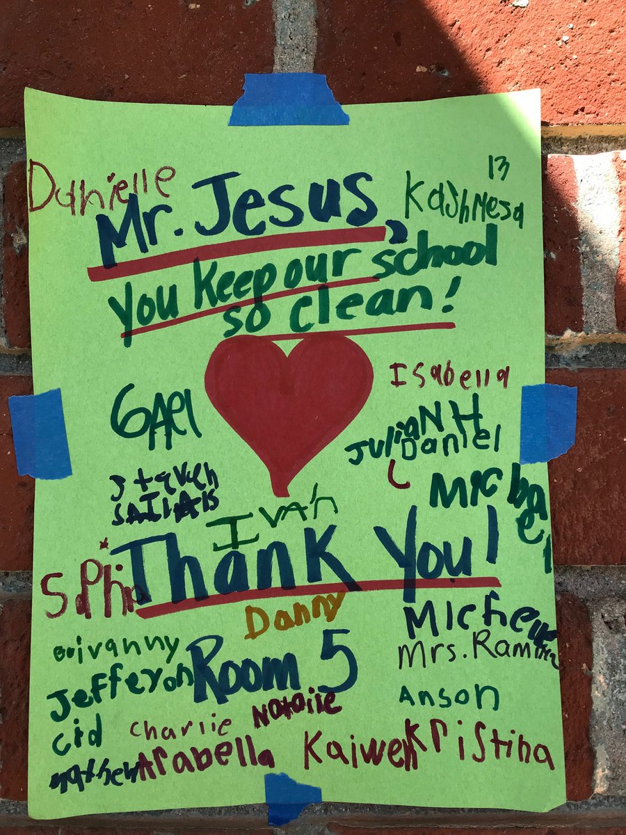 ckramirez9's tweet photo. A big thanks to our two custodians!  Room 5 thinks you ROCK!! https://t.co/1TRUwPXHKh