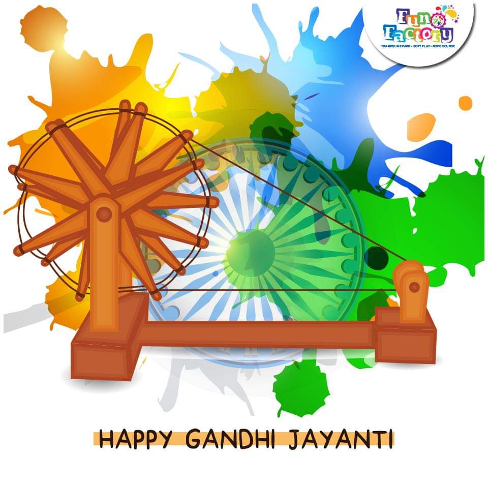 FunOFactory's tweet photo. May the spirit of truth and non-violence be with us on this "Gandhi Jayanti". Fun O Factory wishes you "Happy Gandhi Jayanti"!
#funofactory #trampolinepark #softplay #ropecource #FOF #rcitymall https://t.co/hR2yrHHZgq