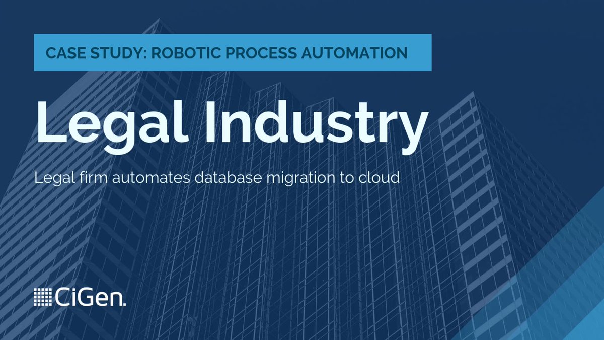cigen_rpa's tweet photo. Robotic Process Automation (RPA) Case Study: Legal Industry
https://t.co/5IKprT7s5T #CiGen #RPA https://t.co/8z0nzmCBZs