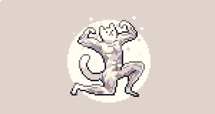 Mr_Pixelor's tweet photo. #pixel #pixelart RT @illufinch: mittens gains 1 muscle for every level. #HighLevelMonster for todays #pixel_dailies @Pixel_Dailies #pixelart #γγγη΅΅ https://t.co/Jub772gaJ4