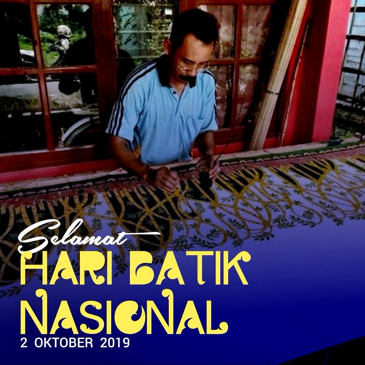 ProkompimBlora's tweet photo. SELAMAT HARI BATIK NASIONAL
2 OKTOBER 2019
Ayo gunakan batik lokal untuk mengenalkan kekayaan khasanah budaya Indonesia. Orang Blora, ayo berbatik Blora...!!
#HariBatikNasional #BatikBlora #Blora #HumasBlora #BloraMustika #BloraKuncara #BloraJiwaNusantara #BloraBerkarya https://t.co/9QUJbrc0S1