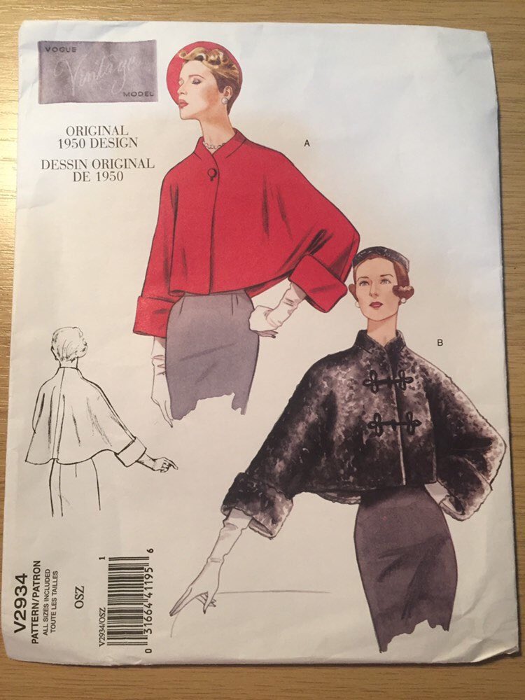 WatsonsVintage's tweet photo. Excited to share this item from my #etsy shop: Uncut 2006 Vogue Vintage Model Pattern for a Misses' Jacket in sizes Small- XL Pattern No V2934 https://t.co/aTb6kfmxCz #Only1Available #From2006 #Vogue #VintageModel #SewingPattern #Unused #MissesJacket #LadiesJacket #STUNNING https://t.co/mk6eLEXO2X