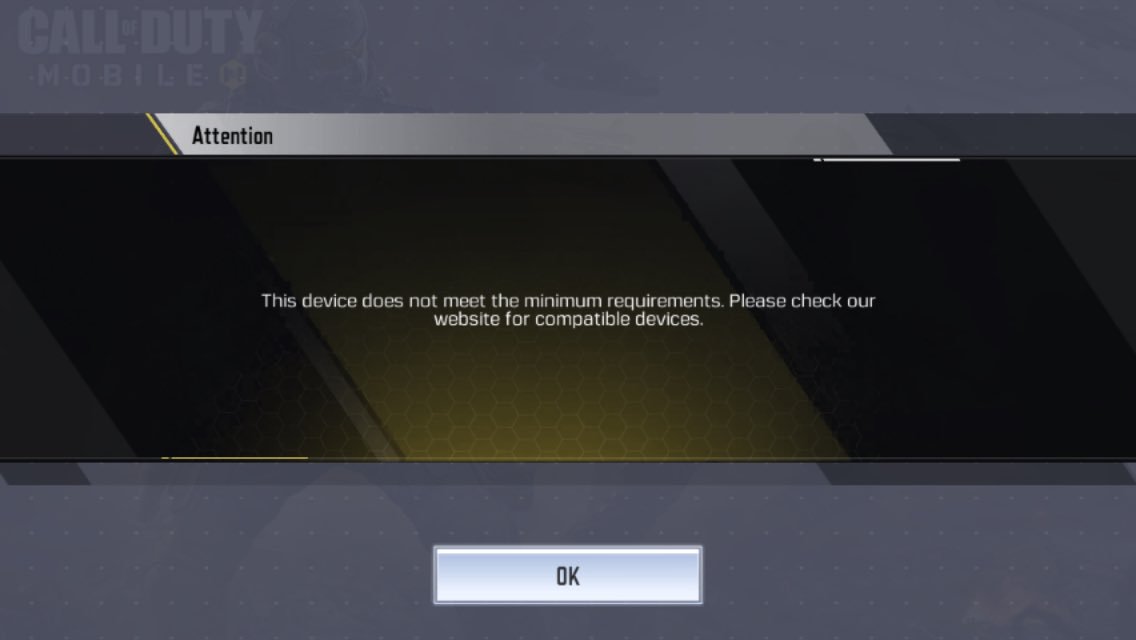 VortexLanding's tweet photo. @ATVIAssist it says that people with the iPhone 5s can play call of duty mobile but I go on it and it says this can you guys try to fix this to make it work https://t.co/L8rWTHWOZX
