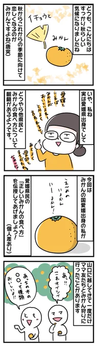 愛媛県出身が語る、みかんの食べ方。(1/2)#コミックエッセイ #愛媛みかん 