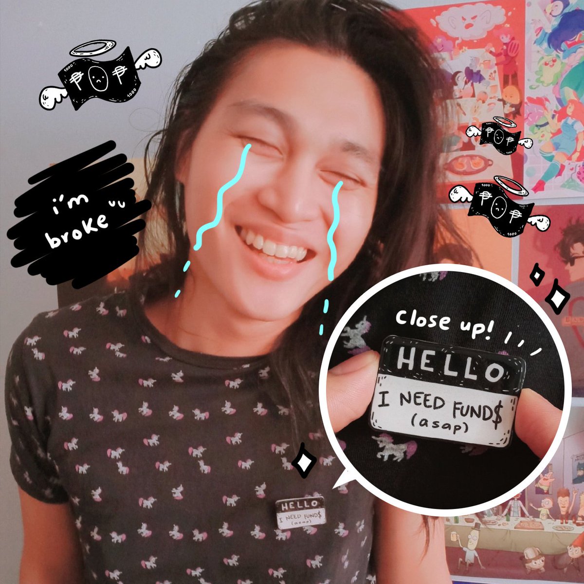 gailsparkles's tweet photo. โจ Something NEW โจ get your own Need Fund$ acrylic pin at Komiket! Now you can let everyone know you're broke af โ๐ป
aaAaAa limited pieces so get yours as soon as you can @ Komiket!! I'll be w Toxic Sushi at tables 106-107! See u ๐ #artph #pinph #Komiket2019 https://t.co/aaRJJVudy6