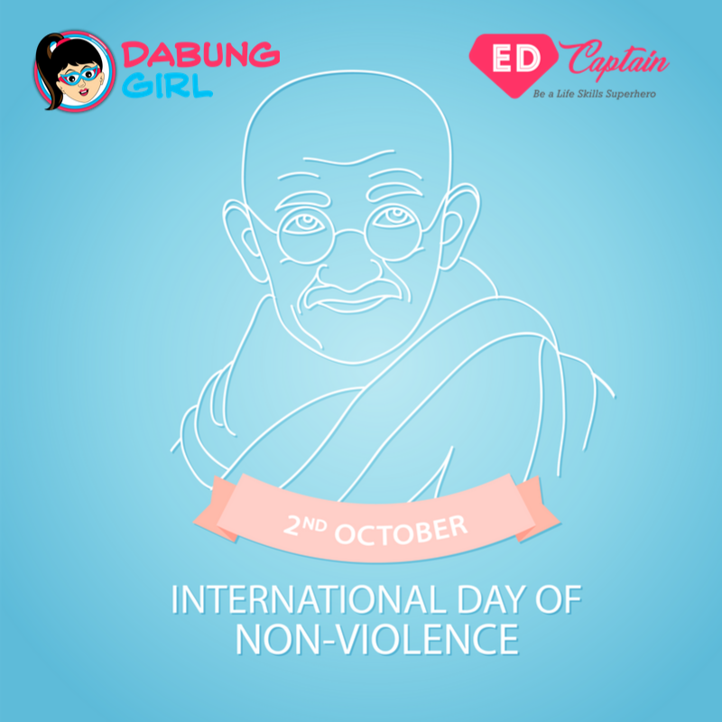 DabungGirl's tweet photo. On this Gandhi Jayanti, let's come to make a peaceful and clean society
#GandhiJayanti
#Internationaldayofnonvoilence
#DabungGirl
#EdCaptain https://t.co/ESsfU246Hk