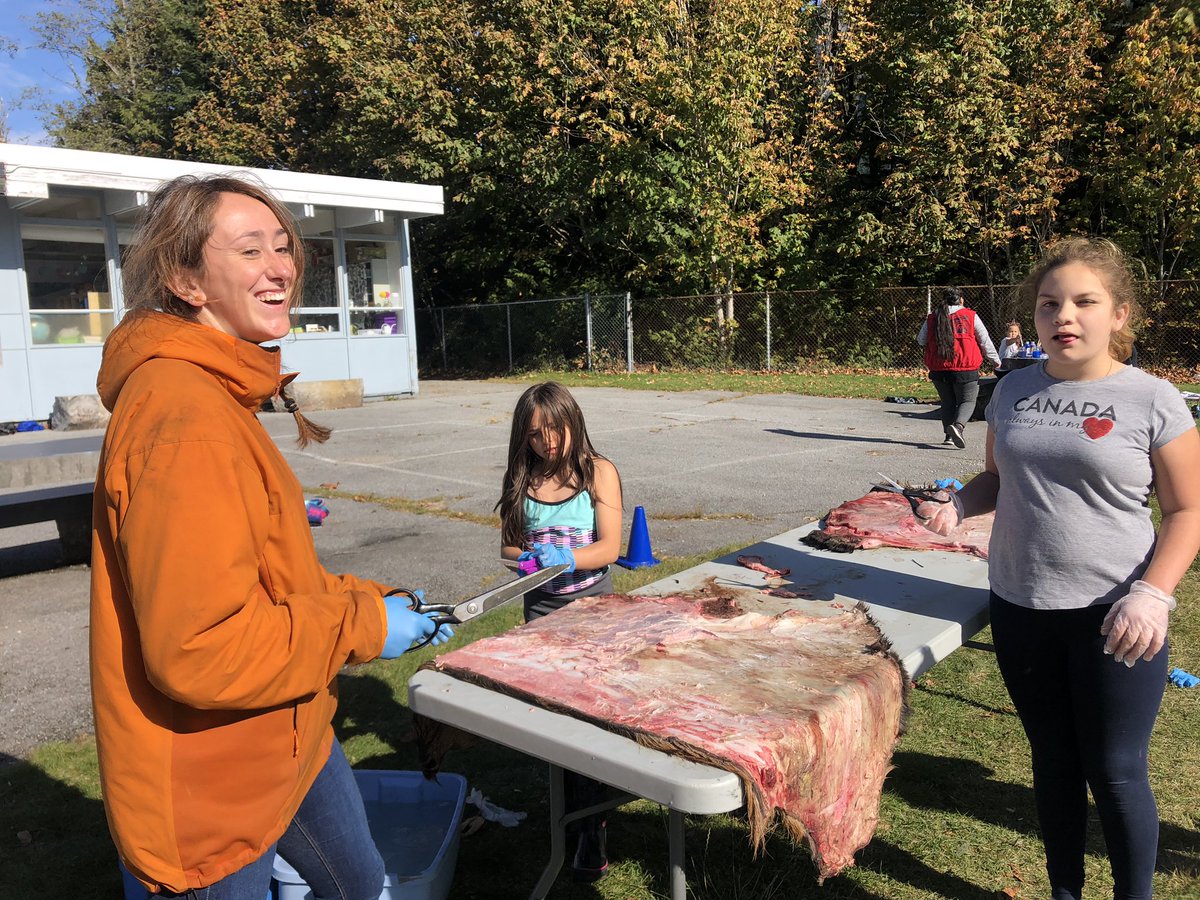 brayden_gordon's tweet photo. Just another day of (authentic) learning at St’a7mes School. And yes, that is raw elk hides and wild salmon that the kids are working with 🤓👊🦌🐟#authentic #traditionalpractices @S2SLearnConnect @SeatoSkySD48 https://t.co/LNmQXgEswq
