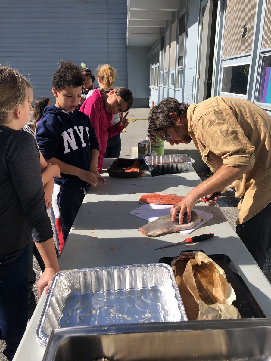 brayden_gordon's tweet photo. Just another day of (authentic) learning at St’a7mes School. And yes, that is raw elk hides and wild salmon that the kids are working with 🤓👊🦌🐟#authentic #traditionalpractices @S2SLearnConnect @SeatoSkySD48 https://t.co/LNmQXgEswq
