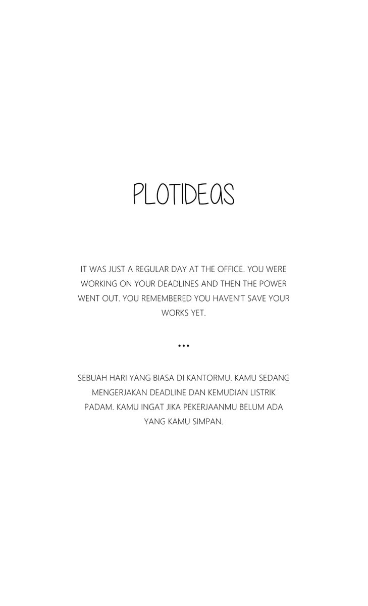 plotideas's tweet image. Work Life #PlotIdeas