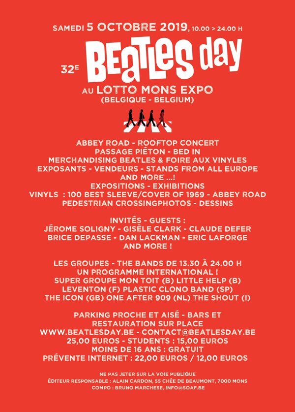BEATLESDAY's tweet photo. #Beatlesdaymons #Beatles ce samedi 5 octobre à Mons https://t.co/lJuZne0xKl https://t.co/AqmFOLUEEH