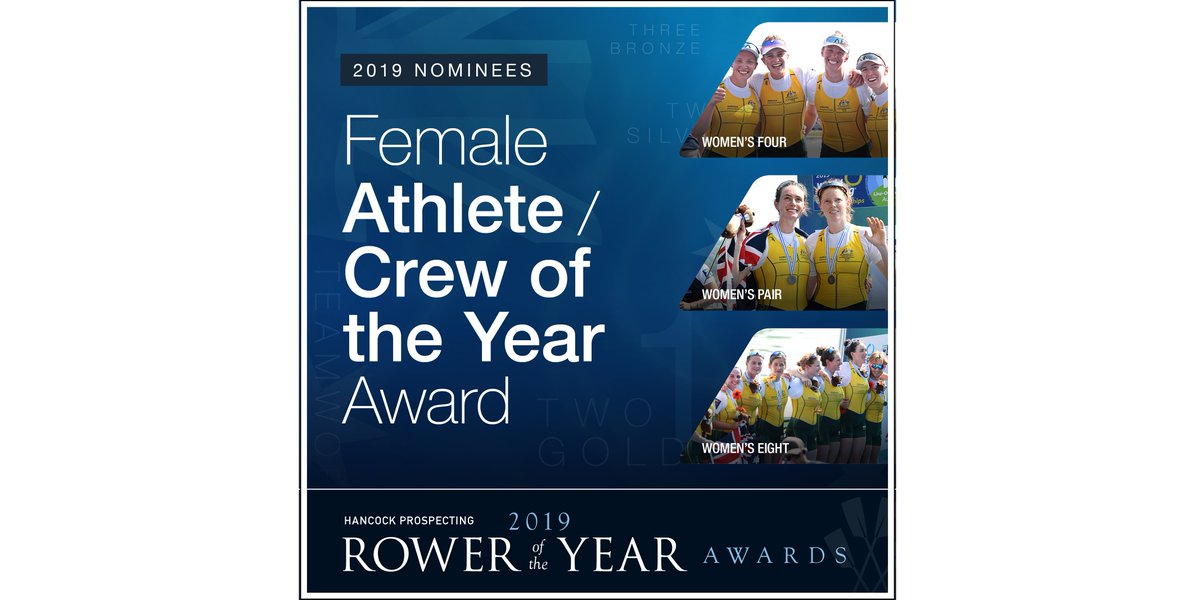 RowingAust's tweet photo. NOMINATIONS ARE IN! The nominations for Female Athlete/Crew of the Year are now in. Well done to our girls this year they performed so well! 
Make sure you're there to see who wins and click the link below to buy tickets! 

https://t.co/7D7a8m4QSg https://t.co/EdPChzTdZq