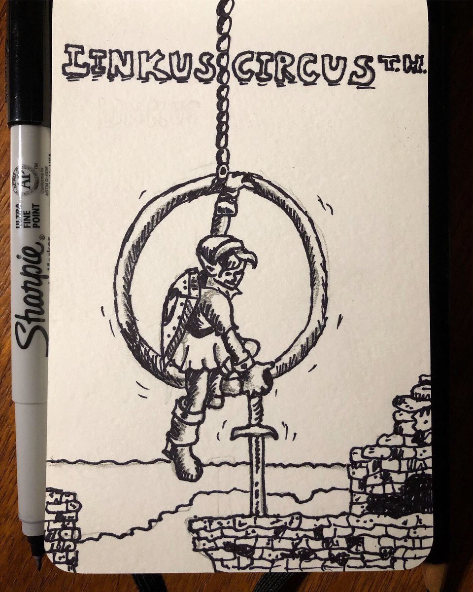 polkamoni's tweet photo. Day #1 of @inktober “Ring”, I call it Linkus Circus #Zelda #inktober #Inktober2019 #Linktober2019 #circusring https://t.co/z6MEVeavln