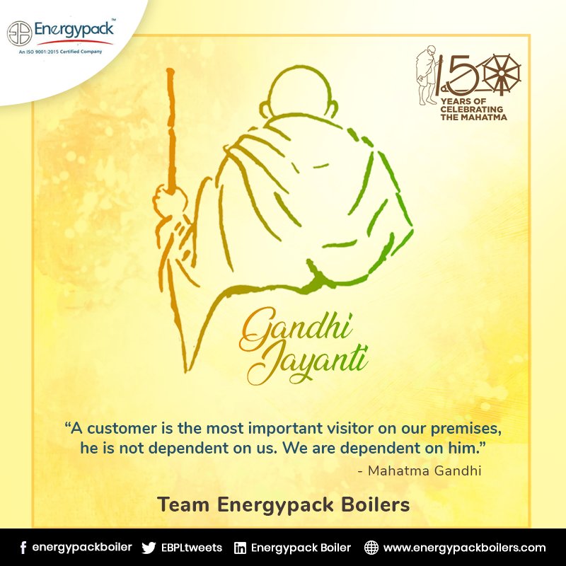 EBPLtweets's tweet photo. With the right leadership, anything is possible. Salute to a true leader
#HappyGandhiJayanti #GandhiJayanti #GandhiAt150 #MahatmaGandhi #InternationalDayOfNonViolence #FatherofTheNation #Mahatma150 #महात्मागांधी #Energypack #EBPLproducts #EBPL https://t.co/rCR08hXdws