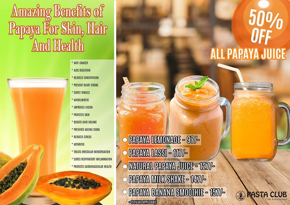 PastaClubBD's tweet image. Amazing Benefits of Papaya For Skin,Hair And Health..................

এই শ্লেগান সামনে রেখে পাস্তা ক্লাব ফুড Analysis টিম,আপনাদের জন্য নিয়ে এসেছে ৫টি ভিন্ন ভিন্ন স্বাদের 100% Natural Papaya Juice,,অফারটি সিমিত সময়ের জন্য।
bit.ly/2p8Hrjj