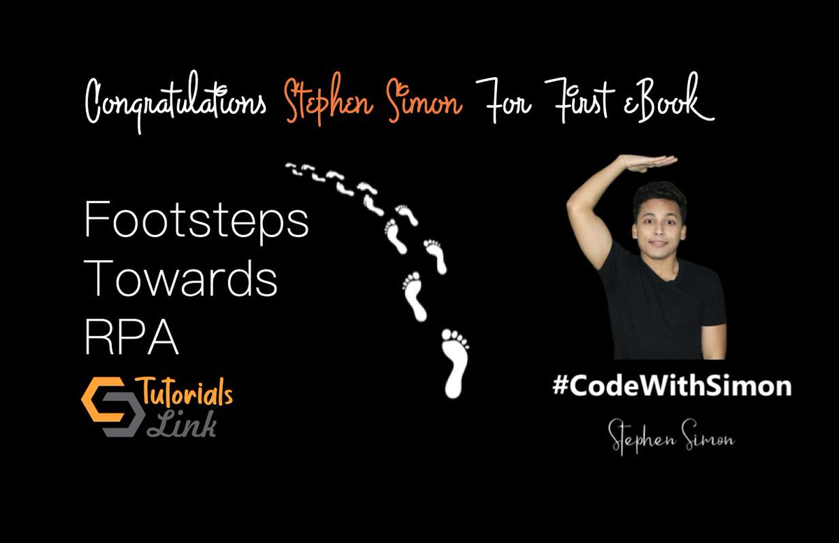 codewithsimon's tweet photo. #EBookLaunch
It's been a little while I started working on #RPA & I found my self so addicted to it that I couldn't stop writing a Mini book on it!
It's my first book & I'm very excited to get your feedback!
Download Now: https://t.co/wZfK1KUgAs
@UiPath #uipath #codewithsimon https://t.co/xeOHDQ2Dum