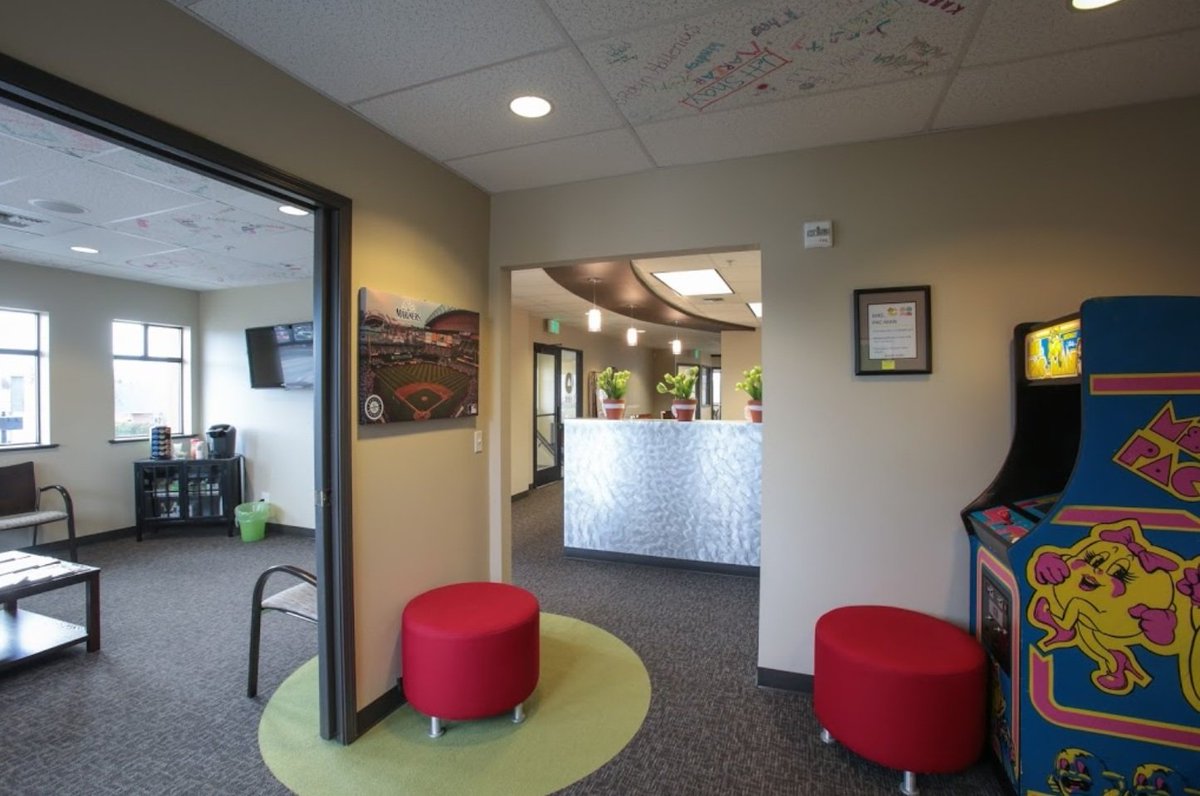 #Kidsarea and #refreshmentstation at #SpokaneValley #dentist DaBell &amp; Paventy #Orthodontics