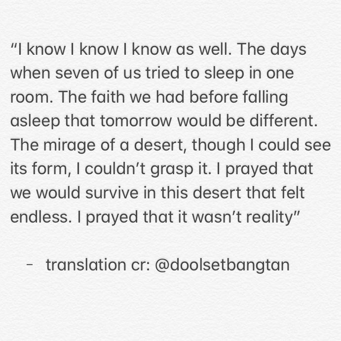 8. What a relief, that we are seven.during their earlier years, BTS had very little to their name. their small dorm was cramped and at times they’d be squashed in small room trying to sleep #BeyondTheLyric