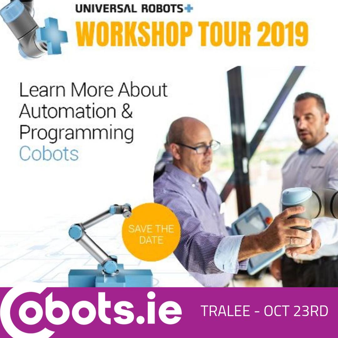 CobotsIreland's tweet photo. The Robots are coming to Kerry!
https://t.co/FTgHHm7uxi
#CobotsTour #thingstodoinKerry #Tralee #Robotics #Automation #UniversalRobots #RobotsTour #PickIt3d # OnRobot #Robotiq #UniversalRobotsWorkshopTour2019 https://t.co/HFg4A3jHzf