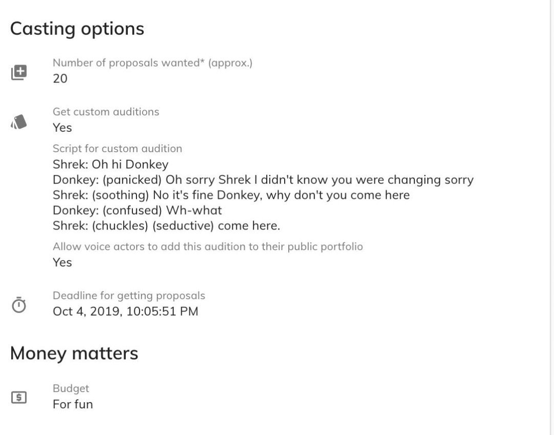 TheCEscalante's tweet image. My face whenever I see auditions like this. #voiceover #voiceoverproblems