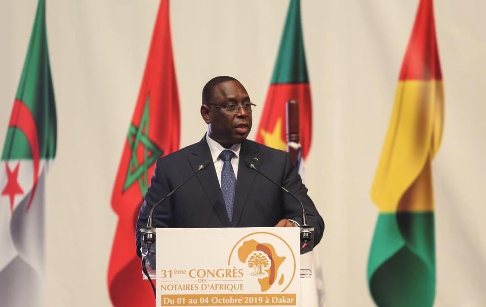 LissaNatacha's tweet photo. Le Président Macky Sall a procédé ce matin à l'ouverture du 31e congrès des notaires africains qui se tient à Dakar, sous le thème: "Dejudiciarisation, Foncier et Numérique". https://t.co/8Kyu0T9T60