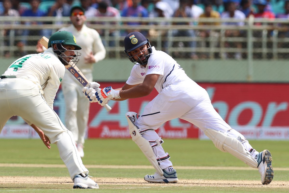 BCCI's tweet photo. FIFTY!

@ImRo45 brings up his first half-century as a Test opener and his 11th overall.

Live - https://t.co/67i9pBAKIR #INDvSA https://t.co/0MZ0eW7CM4